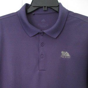 adidas Mens S/S "PGA West" (La Quinta, CA) Purple Golf Polo Shirt - Size Large